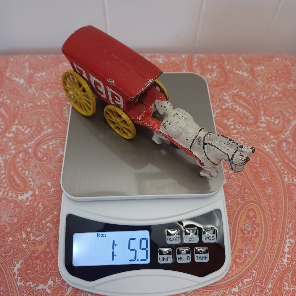 Cast Iron Horse And Wagon Toy - Picture 7 of 8